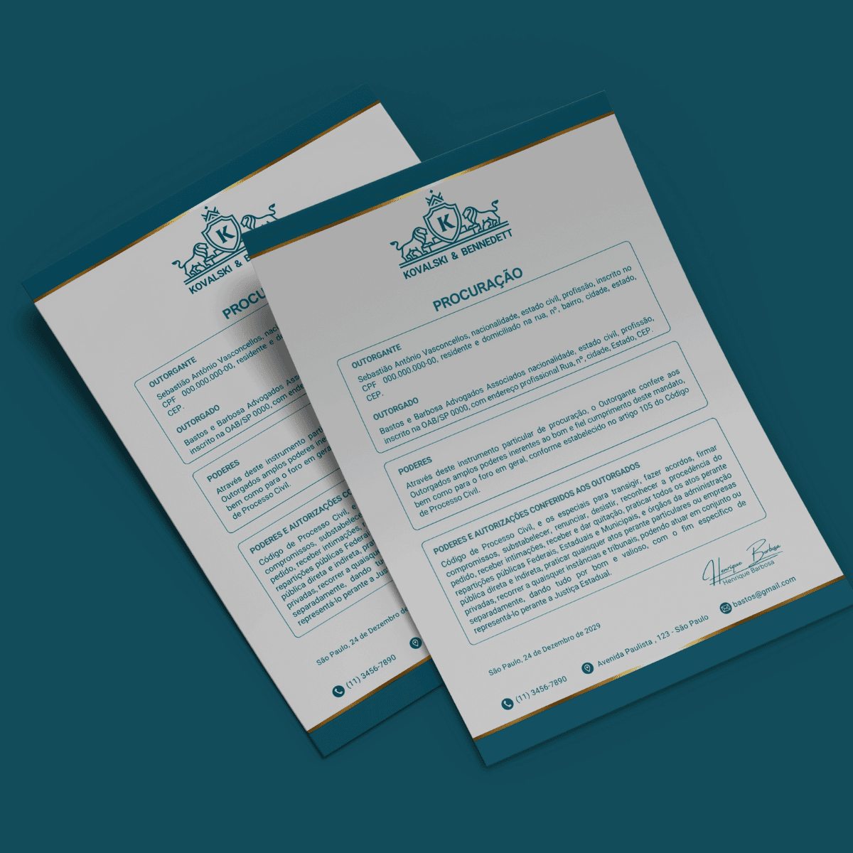 Modelo de contratos profissionais - documentos editáveis