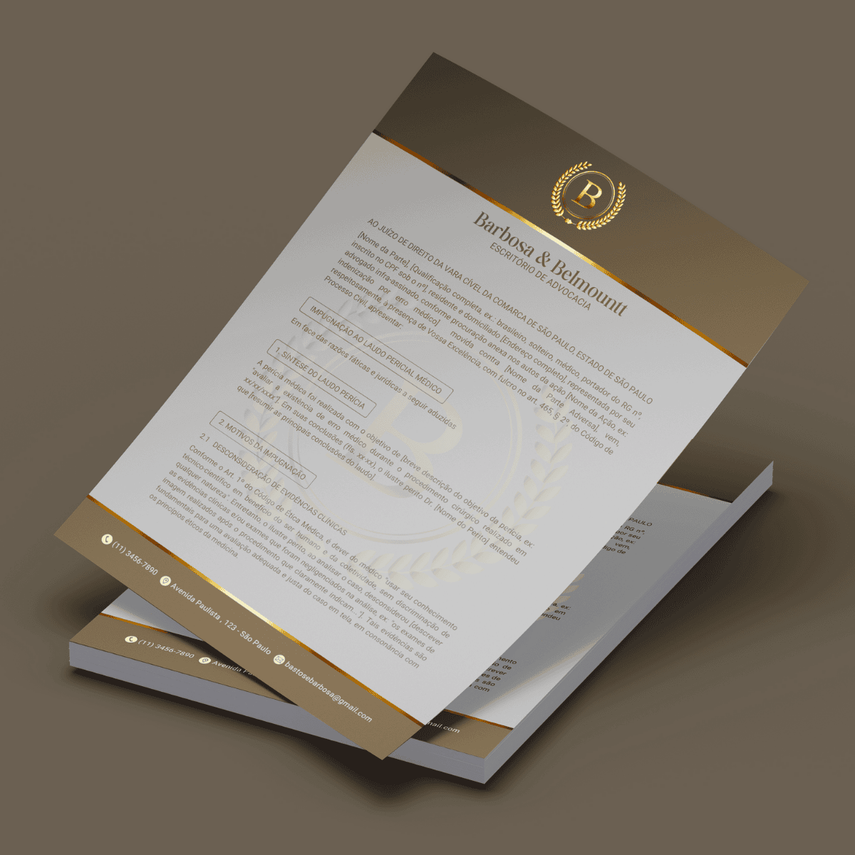 Modelo de recursos jurídicos - peças processuais